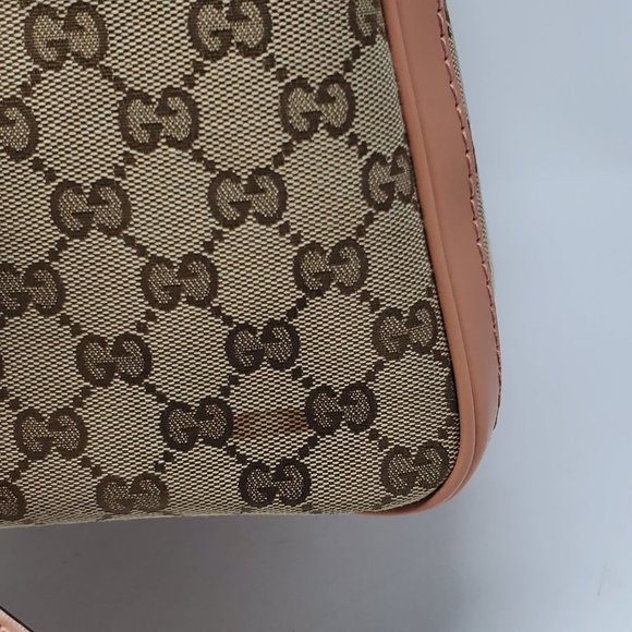 100% Auth Gucci Vintage Boston Canvas Satchel Bag - Picture 13 of 16